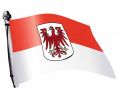 Fahnen Aufkleber Brandenburg wehende Fahne 10x15cm
