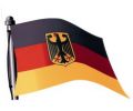 Fahnen Aufkleber Deutschland mit Adler wehende Fahne 10x15cm